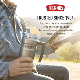 THERMOS Stainless King top-rack safe for quick cleanup after trips.