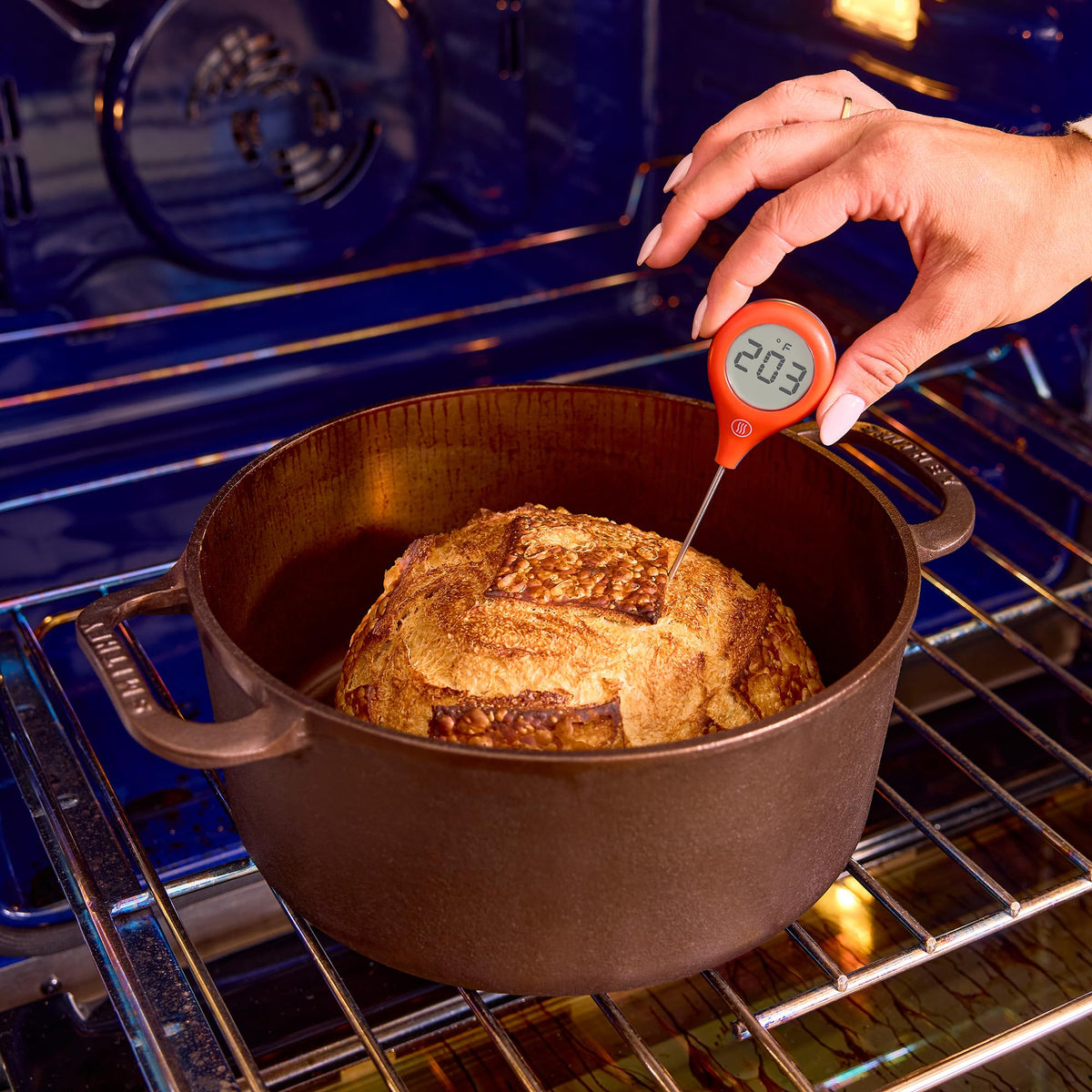 ThermoPop 2 backlit rotating screen for easy viewing from any angle
