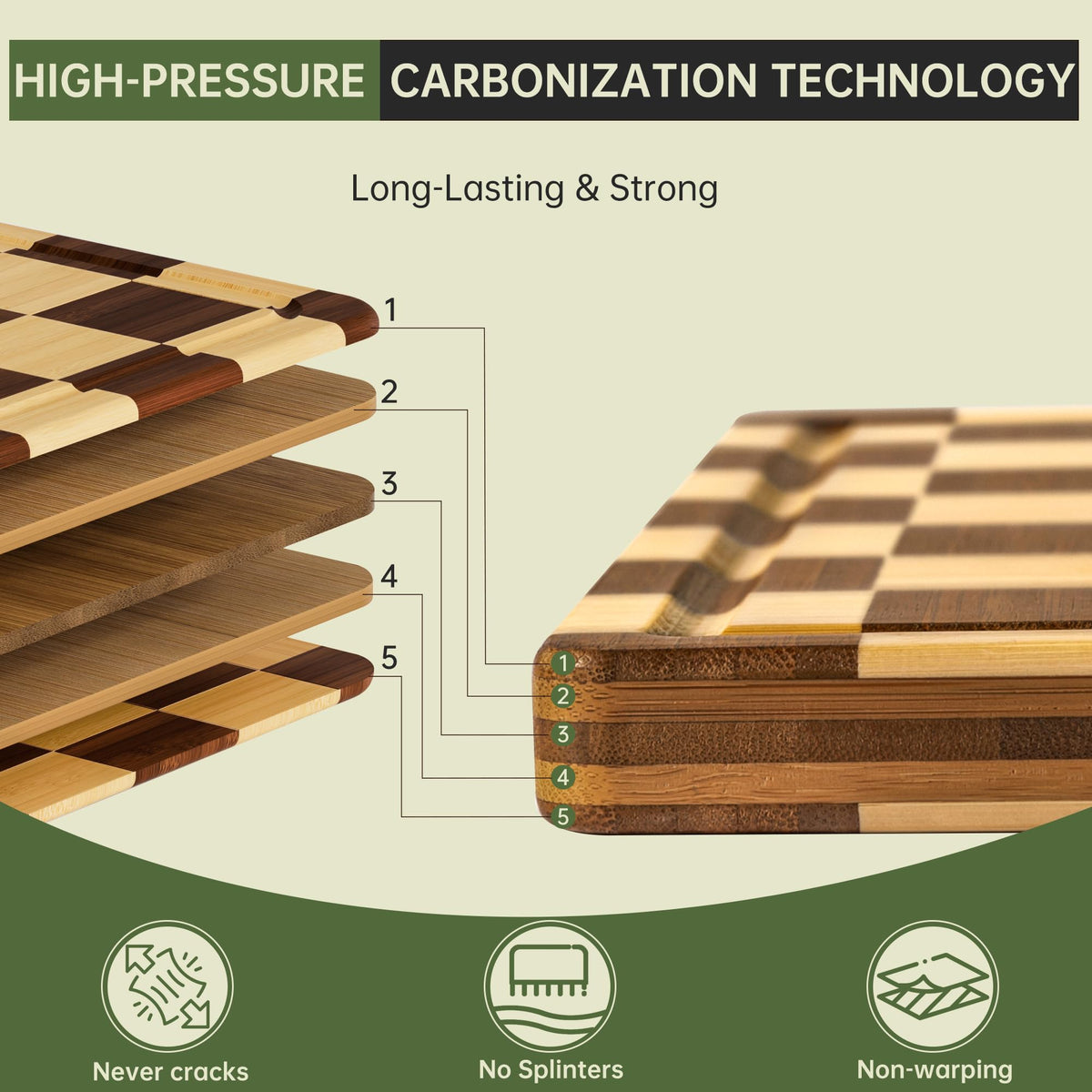 Thetchry double-sided board serves as prep and serving surface
