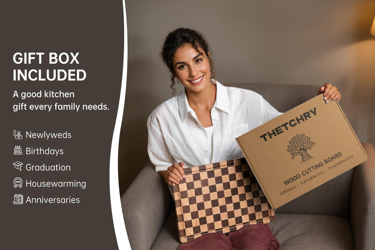 thetchry cutting board measures 20x15 inches for ample workspace