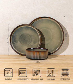 TheTerra Coca Mocha dishwasher safe label indicates easy cleanup after meals.
