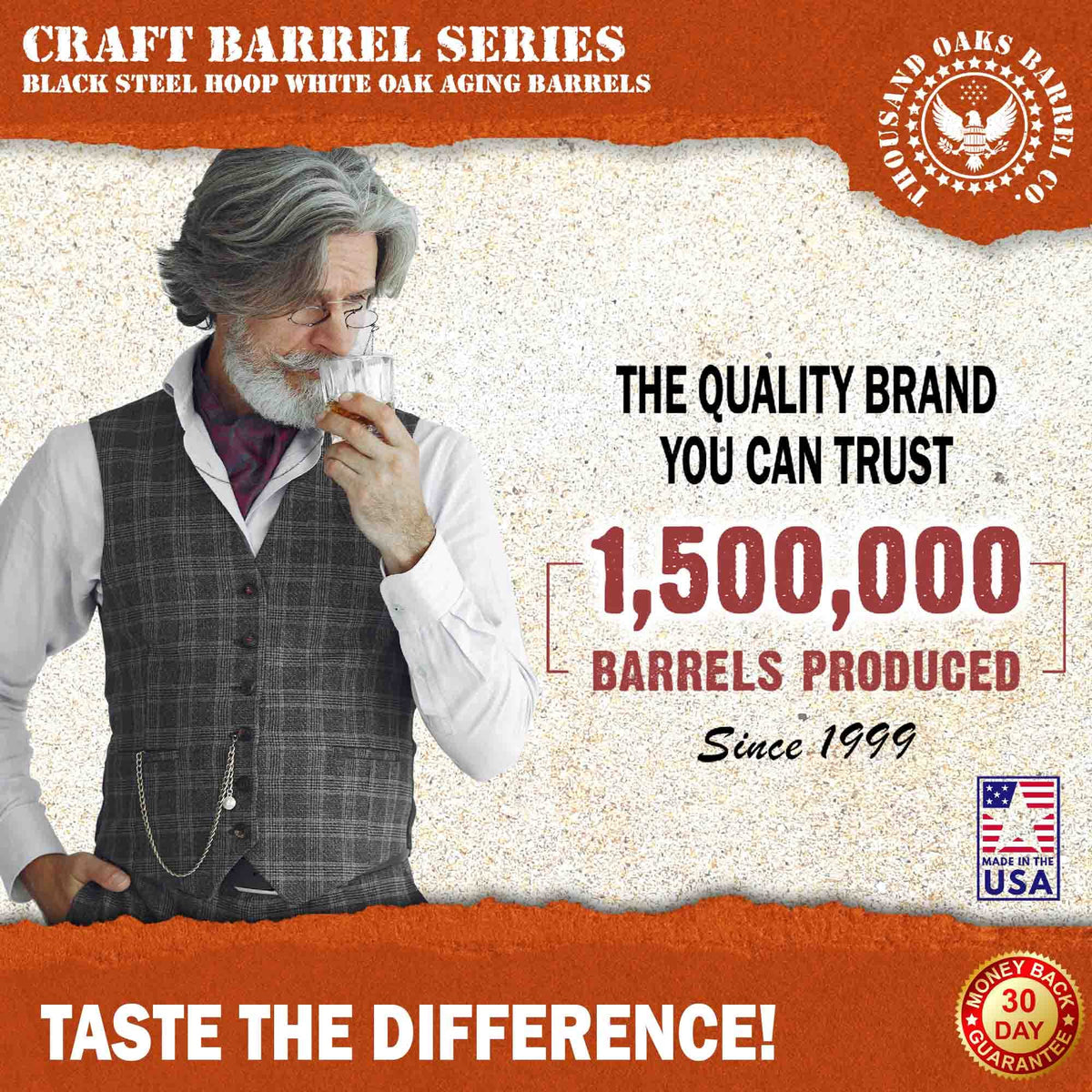 Thousand Oaks 2L barrel as a unique gift for whiskey lovers.