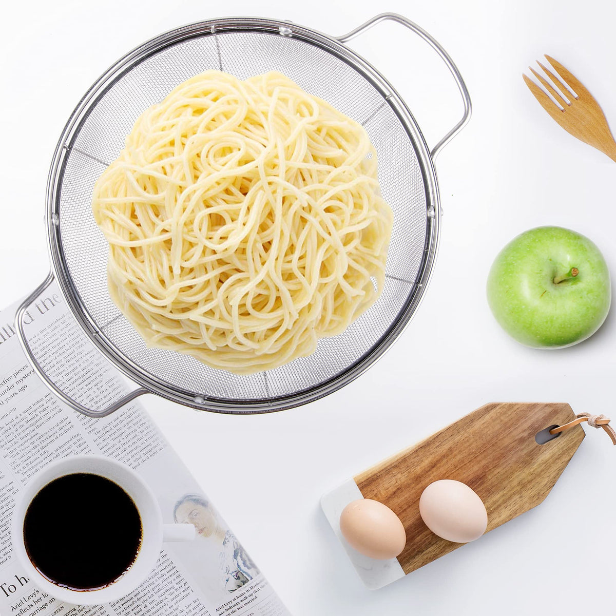 Tiawudi dishwasher-safe colander set for easy cleanup after meals