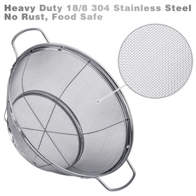 Tiawudi large-5-quart colander with sturdy rim, ideal for draining large batches