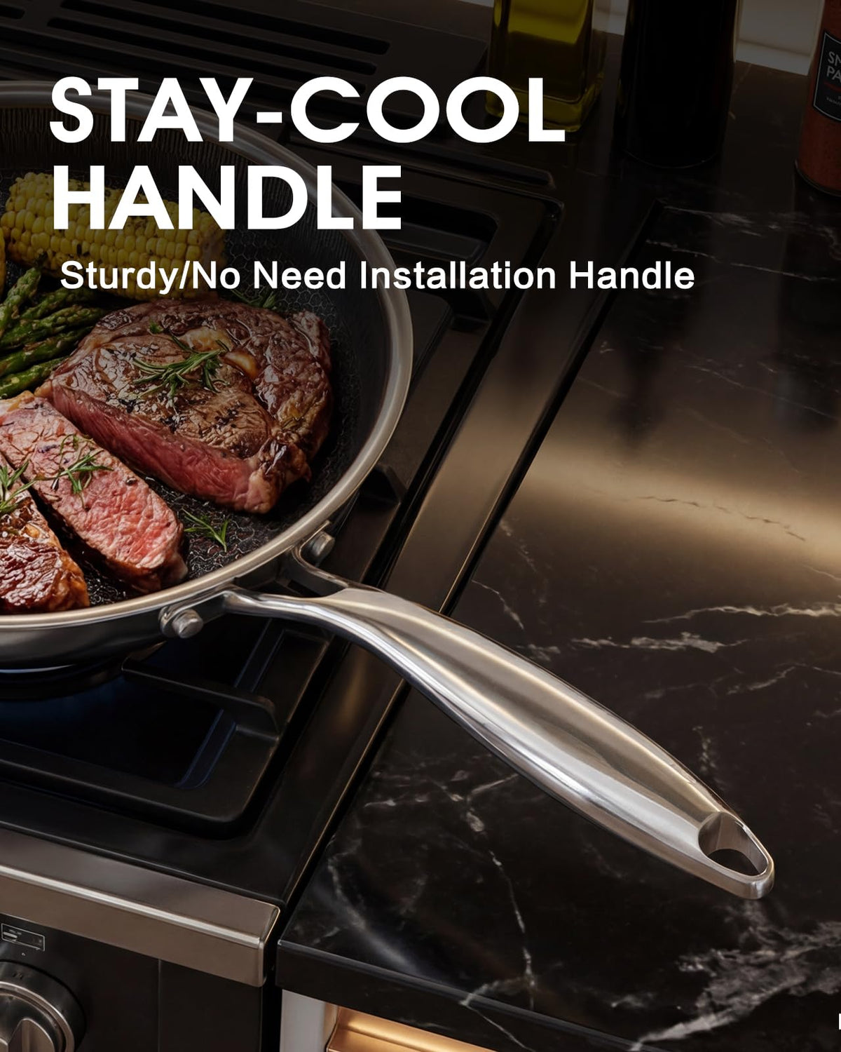 Tibbicc non-stick coating releases food smoothly for easy cleanup.
