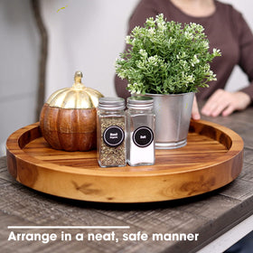Tidita gift wooden lazy susan perfect centerpiece for weddings or housewarmings.