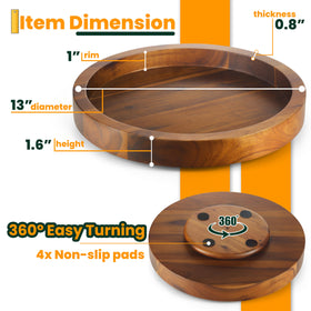 Tidita round turntable on kitchen counter enabling versatile storage and easy serving.