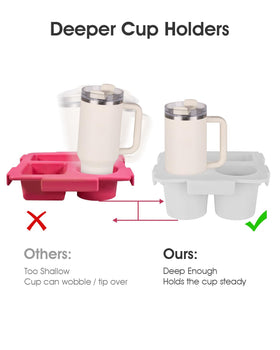 Tiga Topper tray compartment holds phones or small bowls.