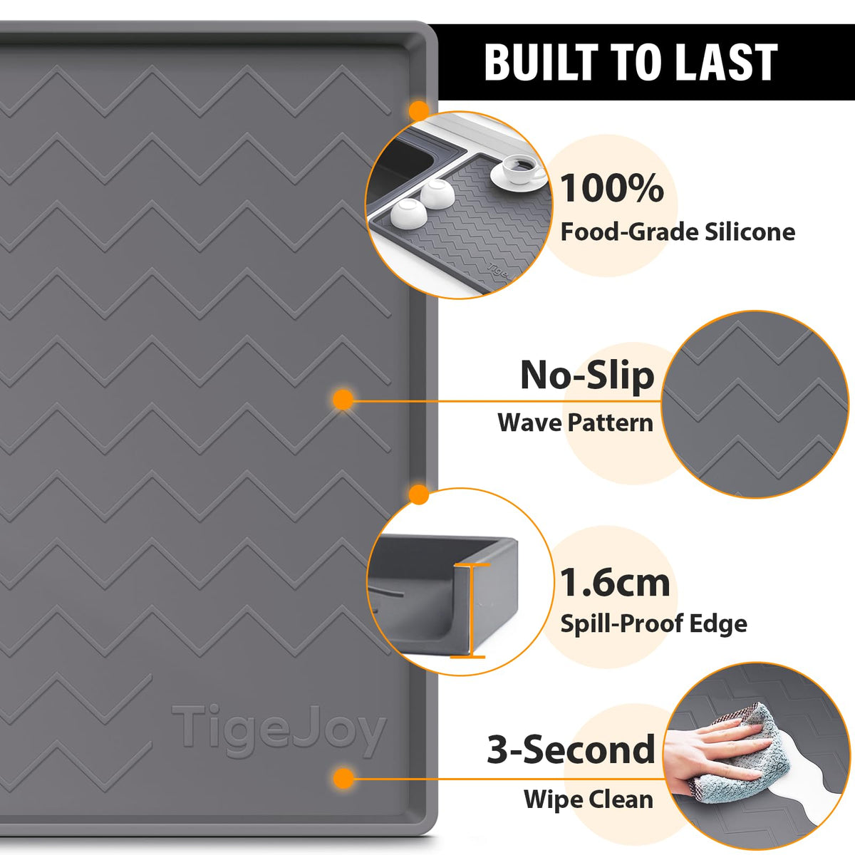 TigeJoy one-piece design enables quick tool-free installation and cleaning