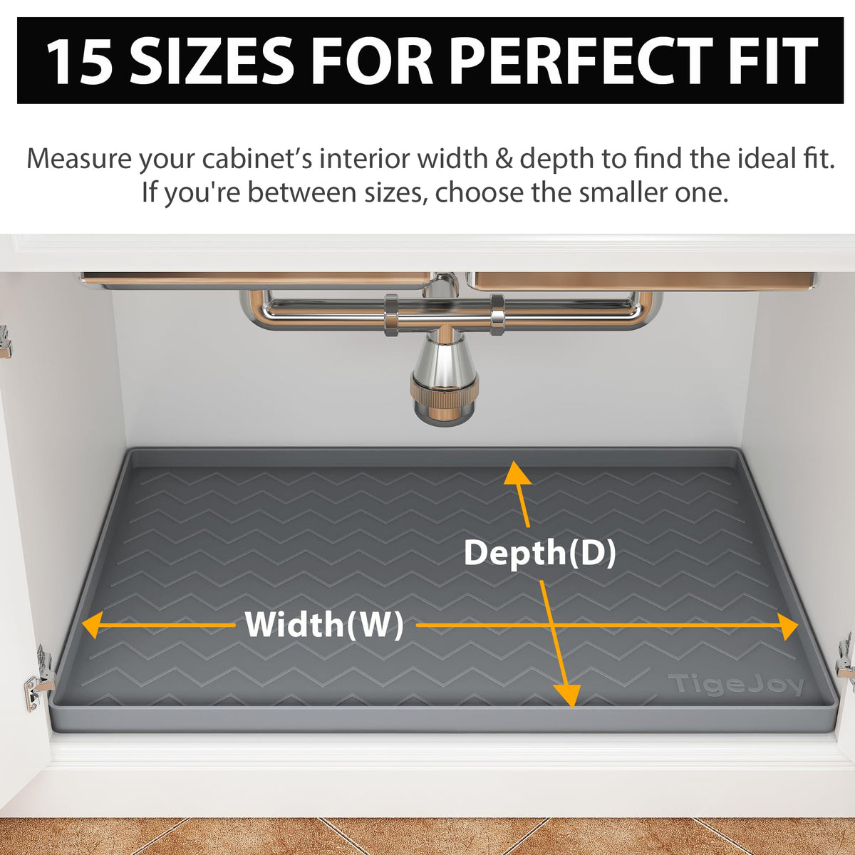 TigeJoy silicone sink liner with anti-slip surface keeps items secure.