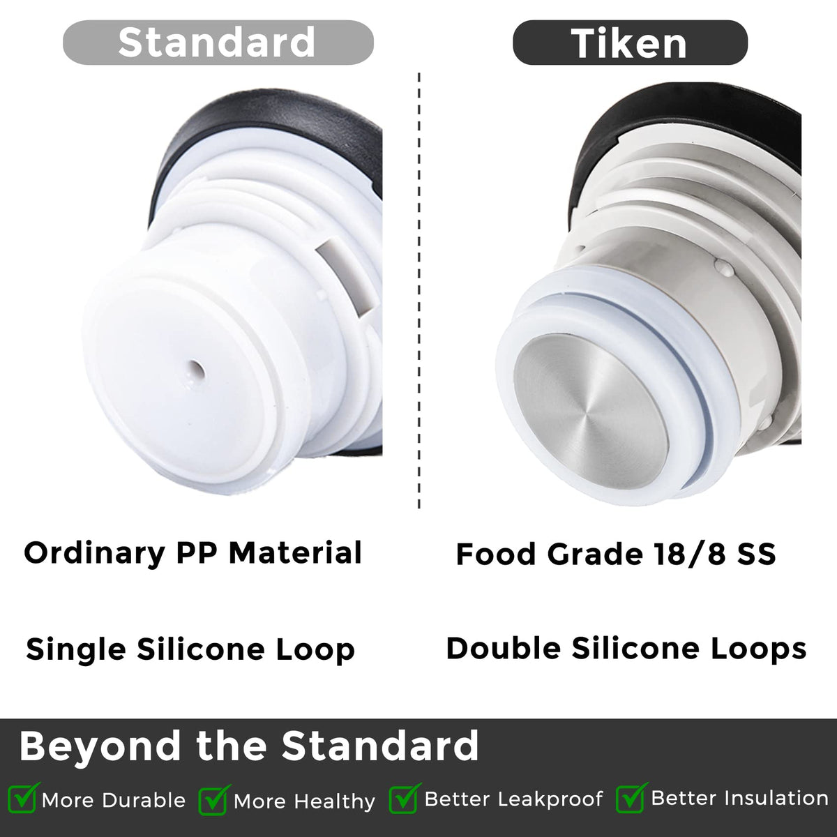 Tiken insulated carafe showcases stainless steel interior and durable exterior for daily use