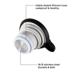 Tiken 51oz carafe pour spout enables drip-free, one-handed serving