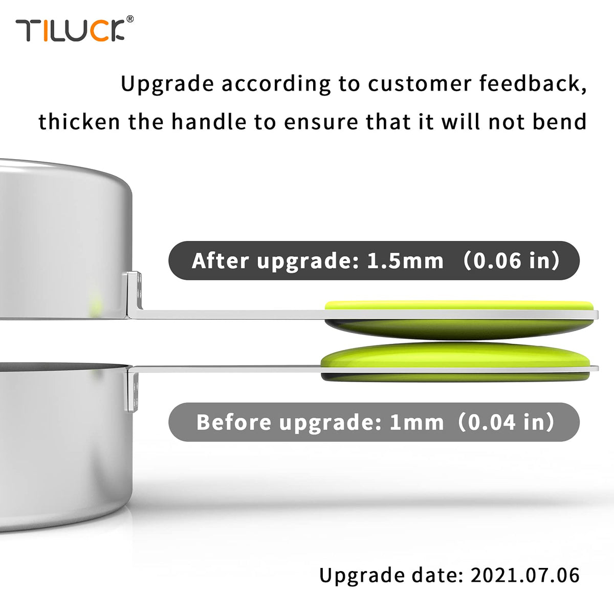 TILUCK double-sided spoons with silicone handles for a comfortable grip.