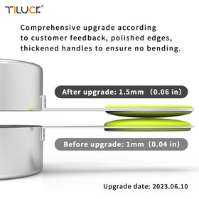 TILUCK stainless steel measuring spoons with engraved sizes for quick, accurate scooping.