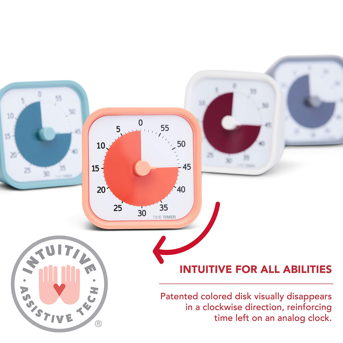 TIME TIMER Home MOD front knob allows easy, intuitive time setting