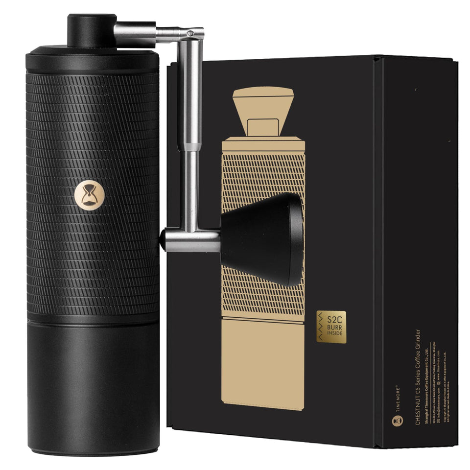 TIMEMORE C5 Pro grinder, overall view, compact all-metal design for espresso to pour-over.