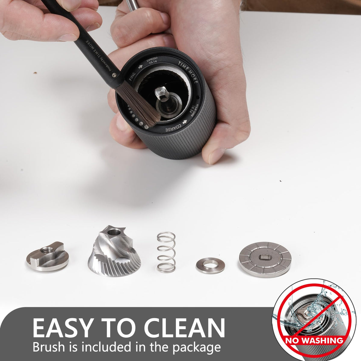 TIMEMORE Chestnut C2S double bearing provides smooth, consistent grinding.