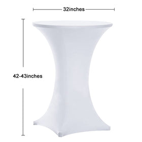 Tina's white table cover on a round table creates elegant wedding or party ambiance.