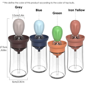 TINMIX glass oil bottle with silicone brush for mess-free cooking.
