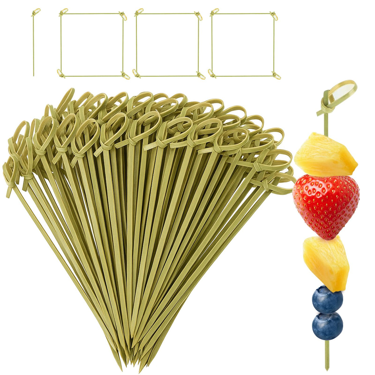 TINSKY looped-knot cocktail picks for elegant garnishes and secure skewering.