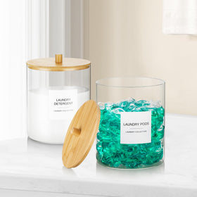 TIPGO clear glass storage shows contents at a glance