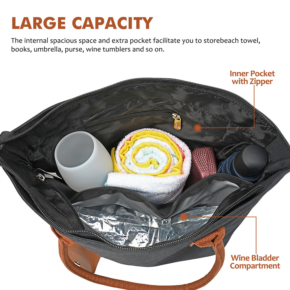 Tirrinia wine tote includes a 1.5L bladder for convenient serving.