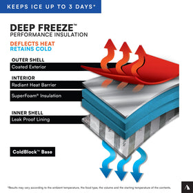 Titan Deep Freeze Tote Cooler interior with Microban protection resisting odors.