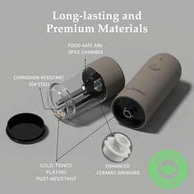 TLYSXPRO LED-light illuminates spice grinding precisely.