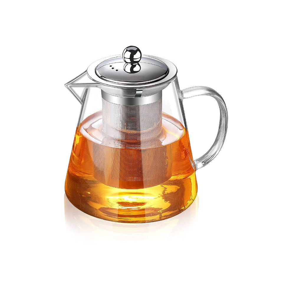 TMOST glass teapot with infuser 950ml for blooming and loose leaf tea brewing