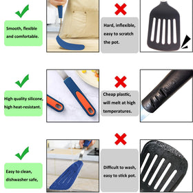 To encounter large turner spatula for broad, steady pancake flips.