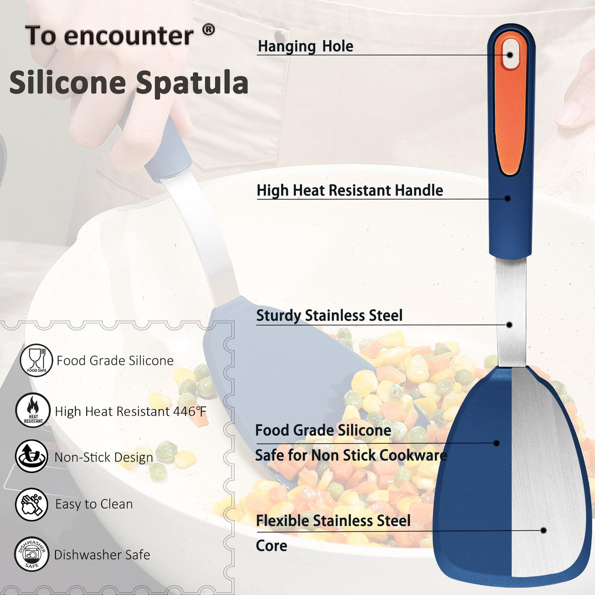 To encounter silicone cookie spatula for lifting cookies and cakes