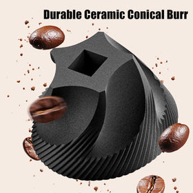 TOBEFORT travel-compact grinder ready for camping or office use.