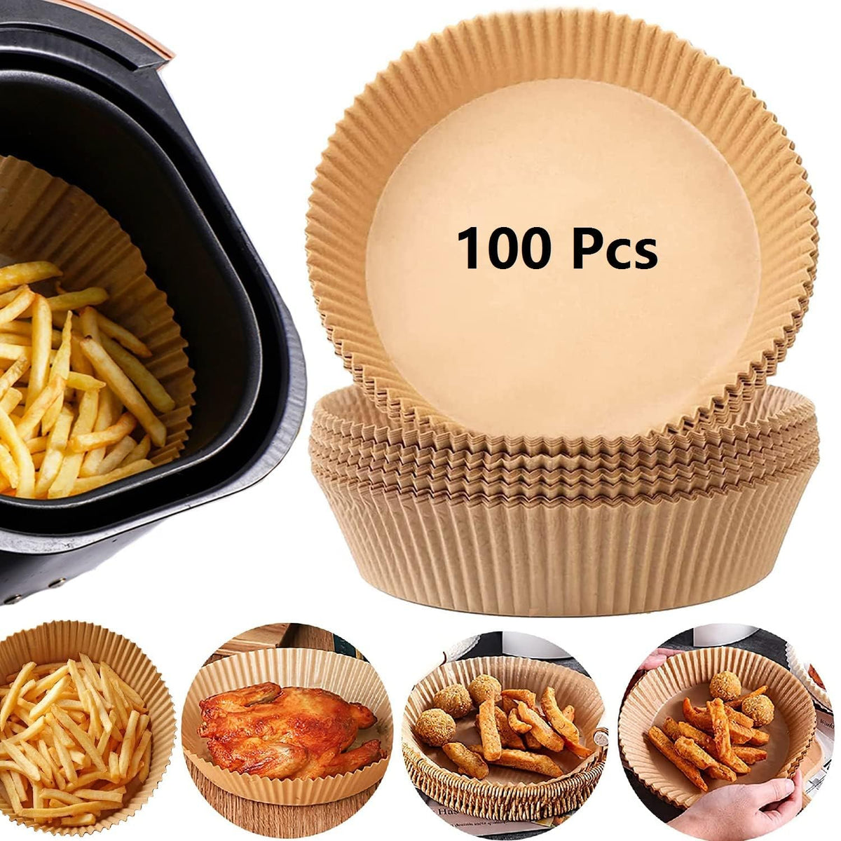 TOGOO versatile liners fit air fryers, microwaves, ovens, and steamers.