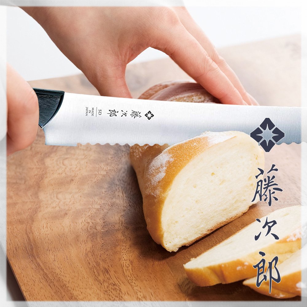 Tojiro laminated blade maintains sharp edge for bread slicing