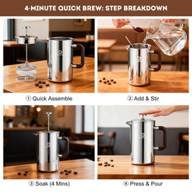 Dishwasher-safe stainless exterior shown for easy cleanup.