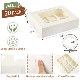 TOMNK inserts secure muffins and cookies inside cupcake boxes during transport.