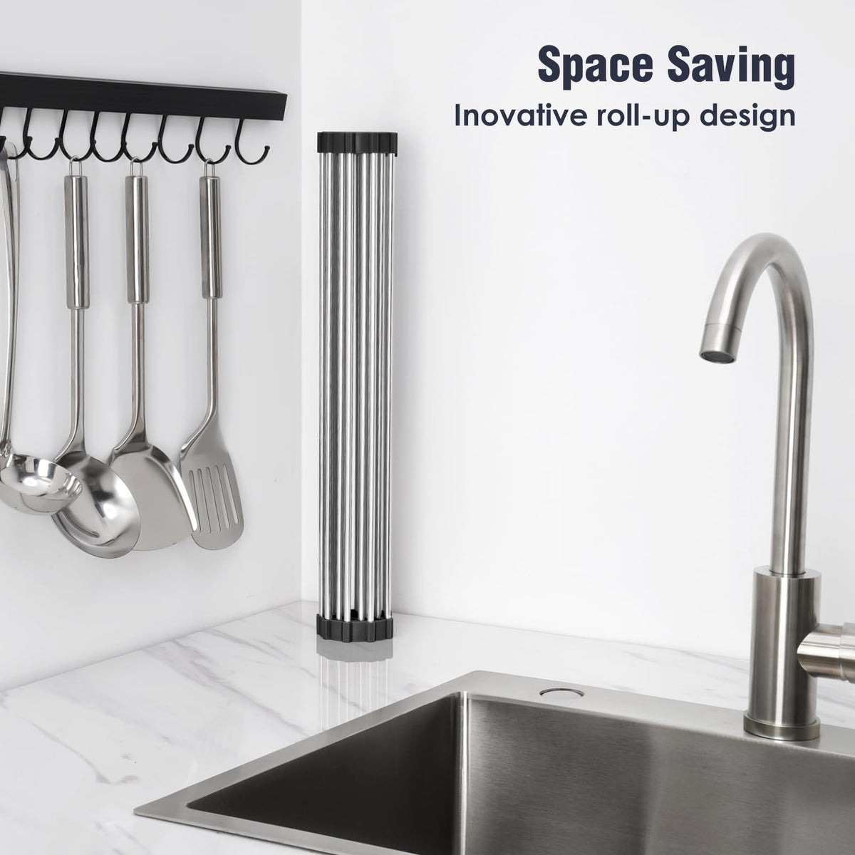 Foldable Tomorotec drying rack with silicone edges for easy storage