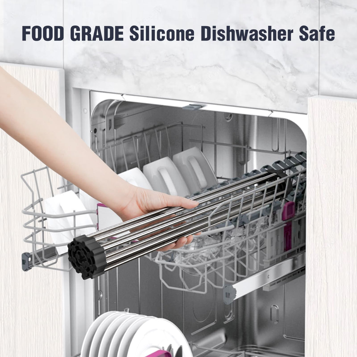 Tomorotec roll-up rack durable 304 stainless steel construction