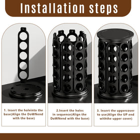 TOMSHUB K-Cup Holder close-up reveals scratch-resistant black plastic
