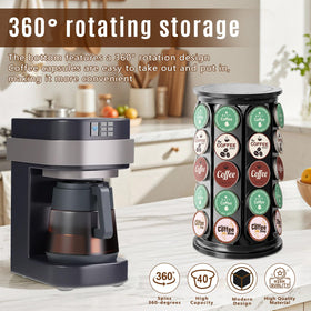 TOMSHUB K-Cup Holder 360° spin base enables quick pod access