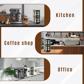 TOMSHUB K-Cup Holder top-view shows 40-pod layout and accessibility
