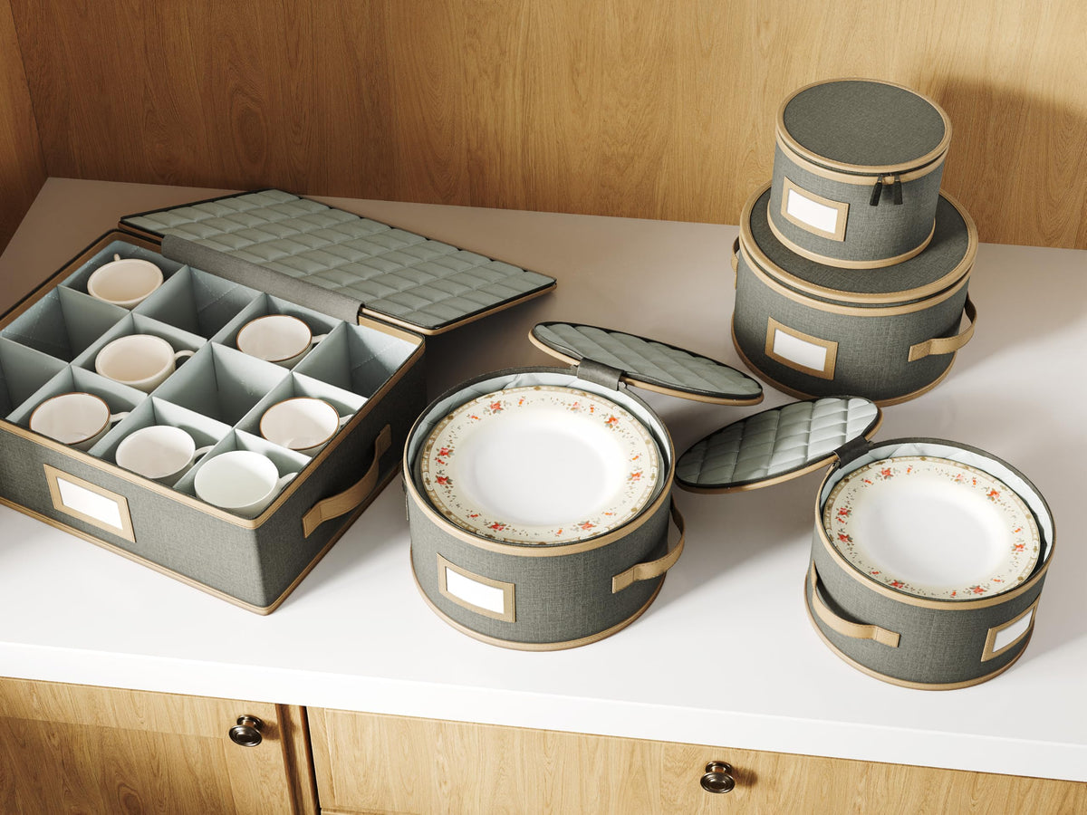 TomVista gray with brown edging reveals durable, stylish storage construction