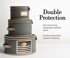 TomVista quilted interior padding highlighting added protection for china