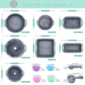 Tongjude measuring spoons silicone bakeware for accurate measuring