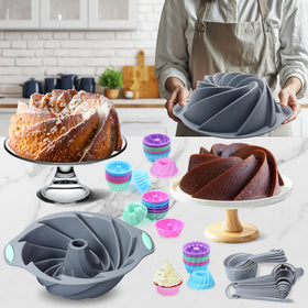 Tongjude muffin cups silicone bakeware for individual muffins and cupcakes