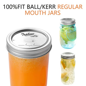 Topbooc split-design lids demonstrated on jars for easy opening