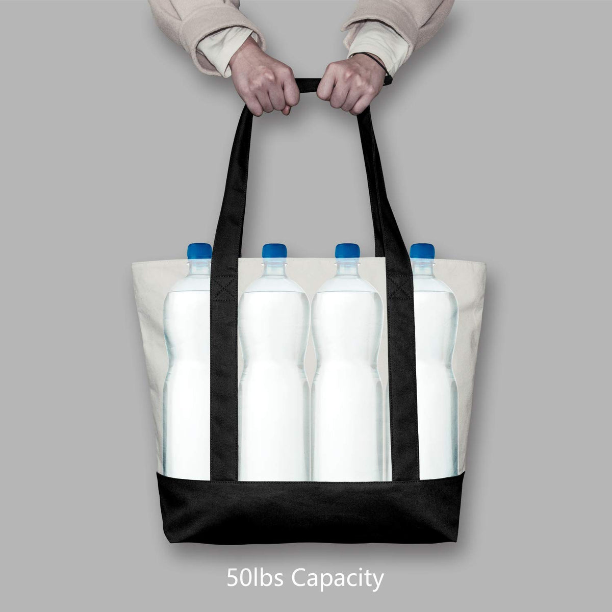 TOPDesign multi-use tote ideal for shopping, school, and gym.