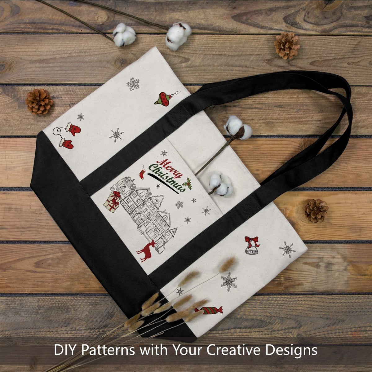 TOPDesign tote with a top zipper closure for secure valuables.