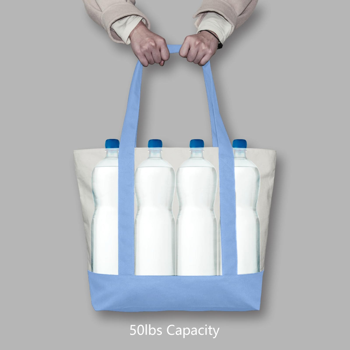 TOPDesign tote layout illustrating space for daily essentials and organization