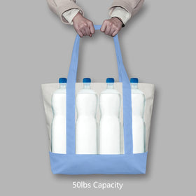 TOPDesign tote layout illustrating space for daily essentials and organization